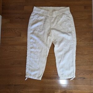Pure Jill White Linen Pants